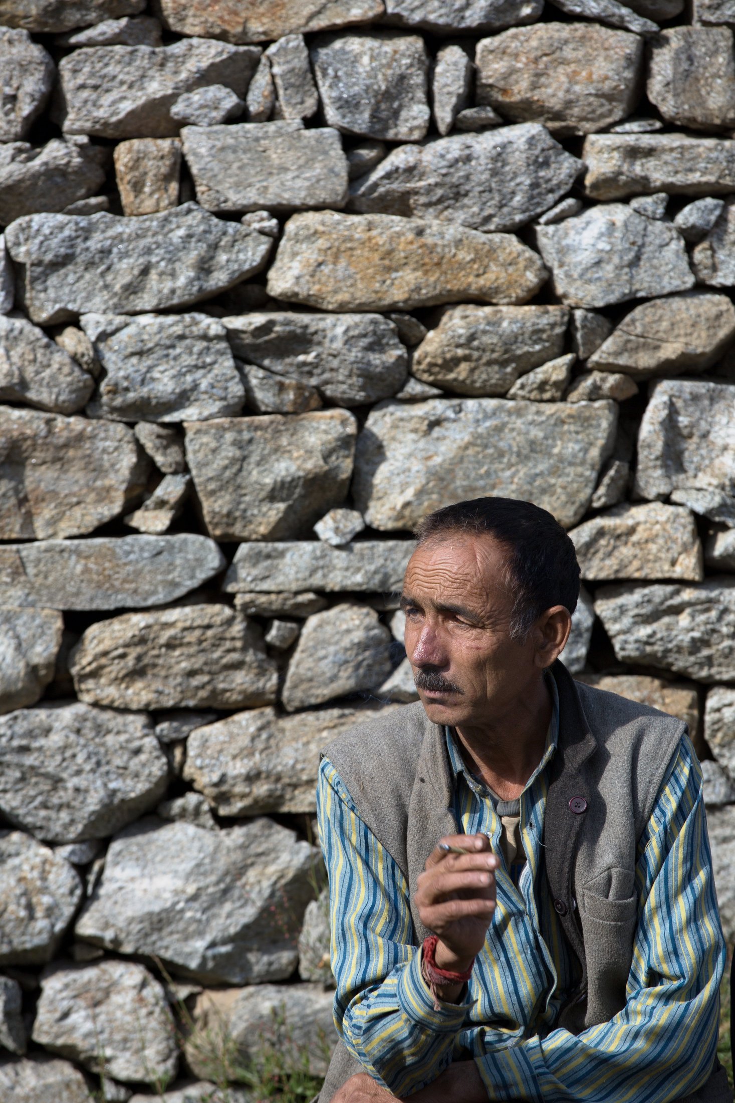 A bidi against a Himachal wall. â€” Himachal Pradesh Â· Nov 2015
