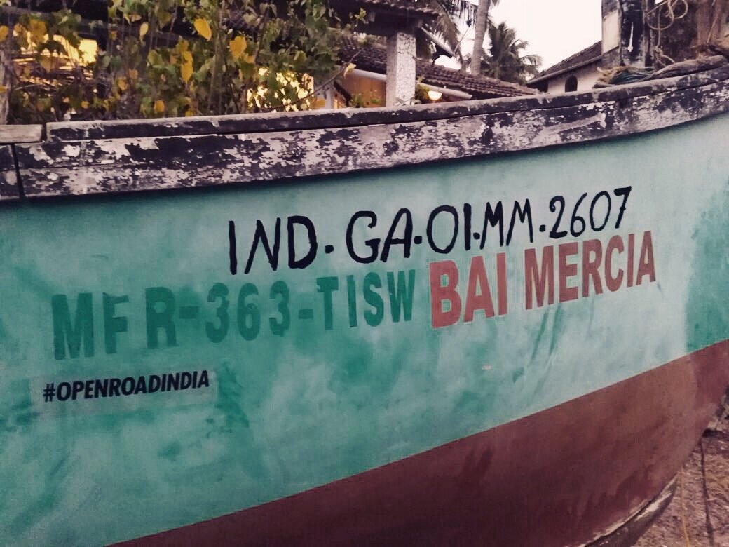 A fishing boat, marked with our sticker. â€” Mumbai, Maharashtra
