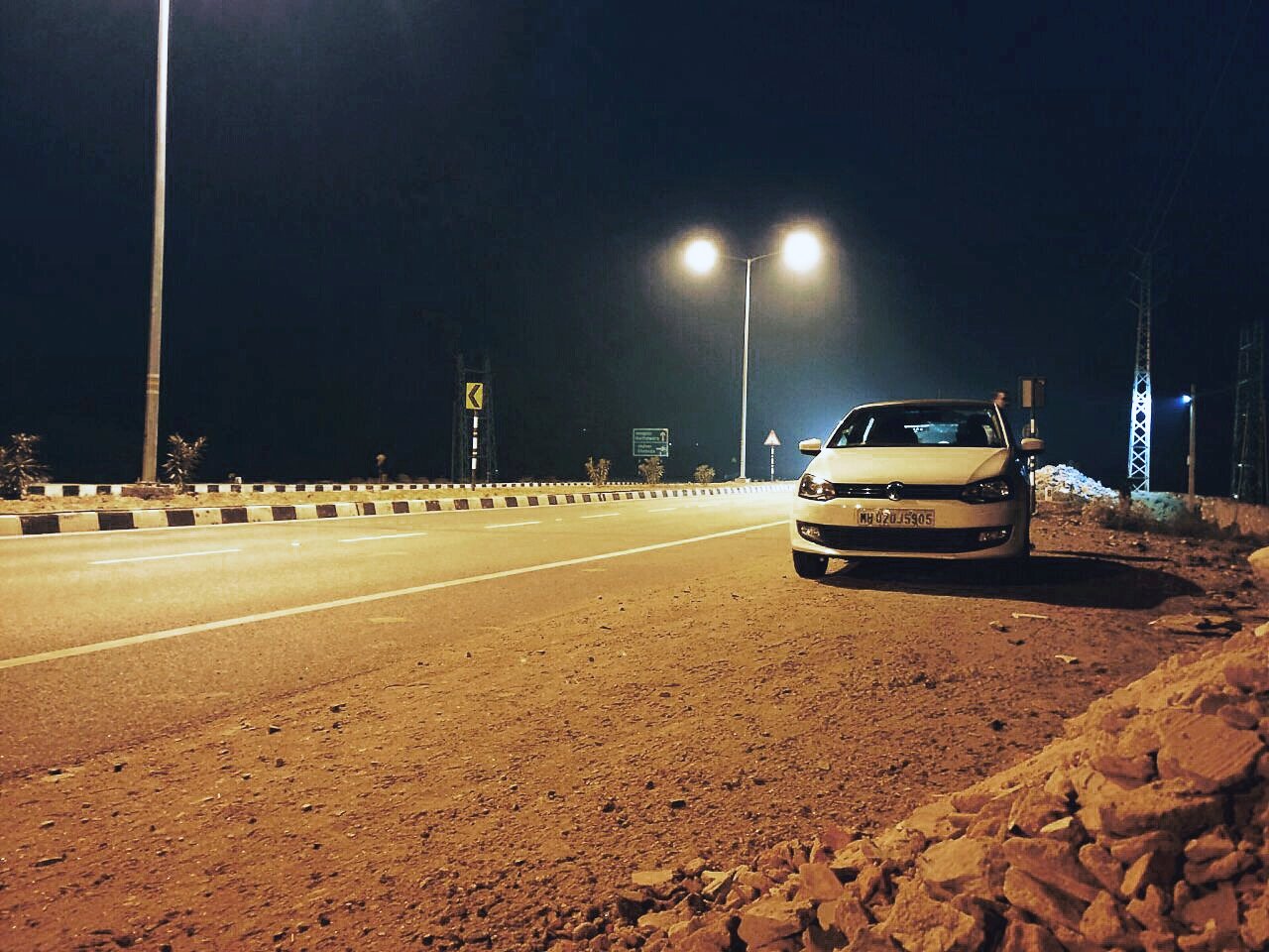 Night on the highway.