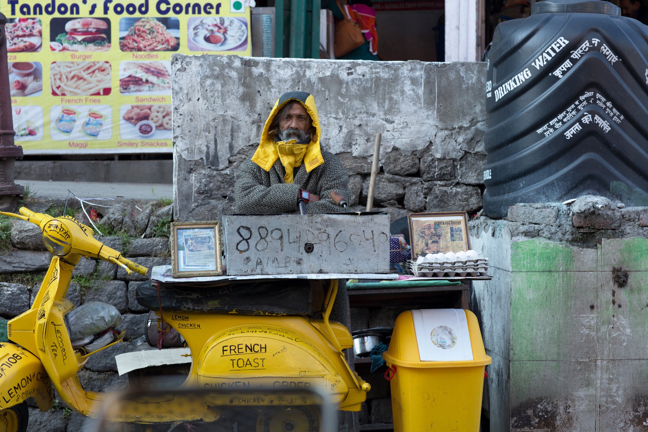 Rambo and his yellow scooter â€” a Dalhousie landmark, and a man much missed. â€” Dalhousie, Himachal Pradesh Â· Nov 2015