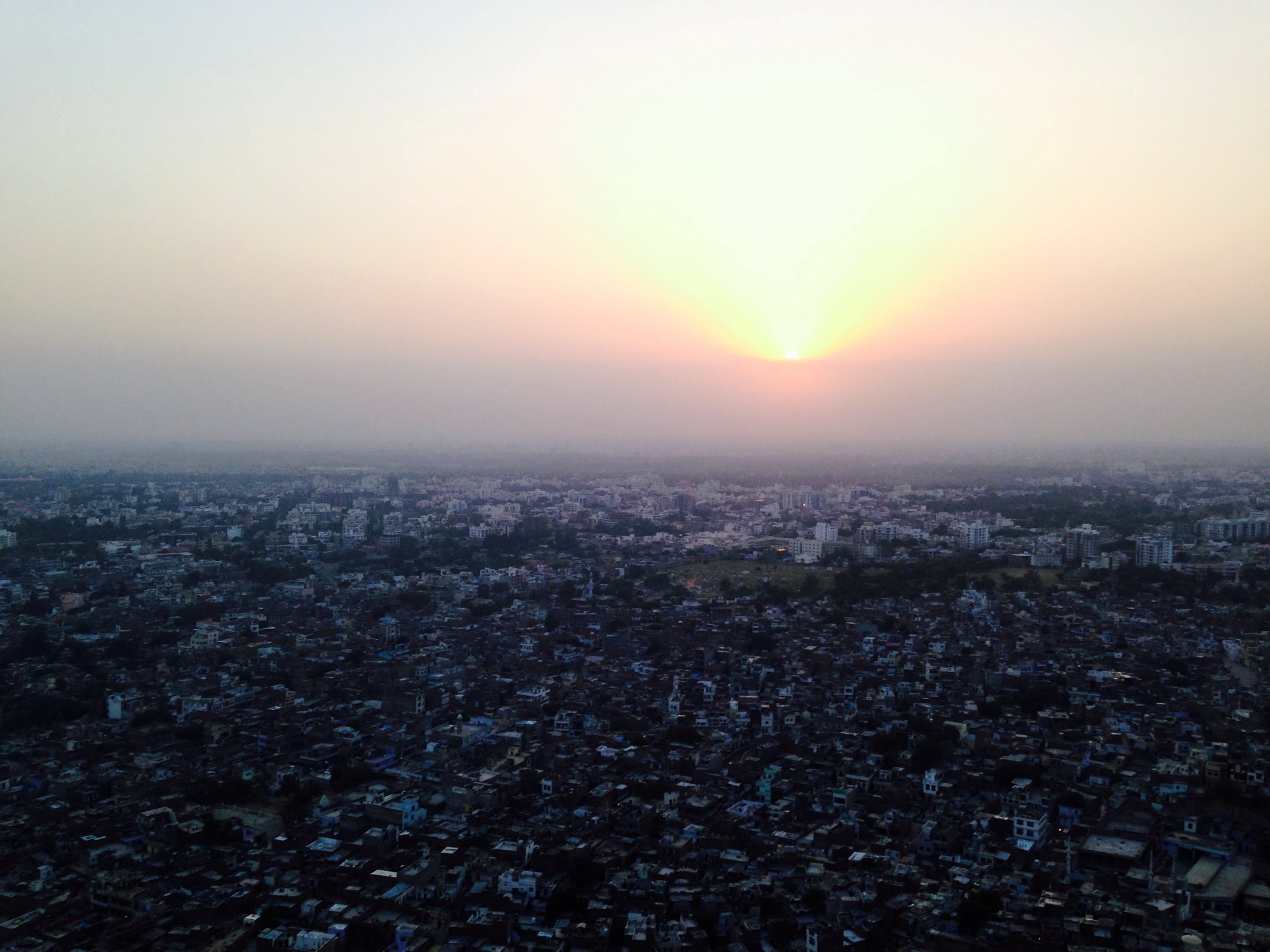 A city at dusk. â€” Jaipur, Rajasthan Â· Oct 2014