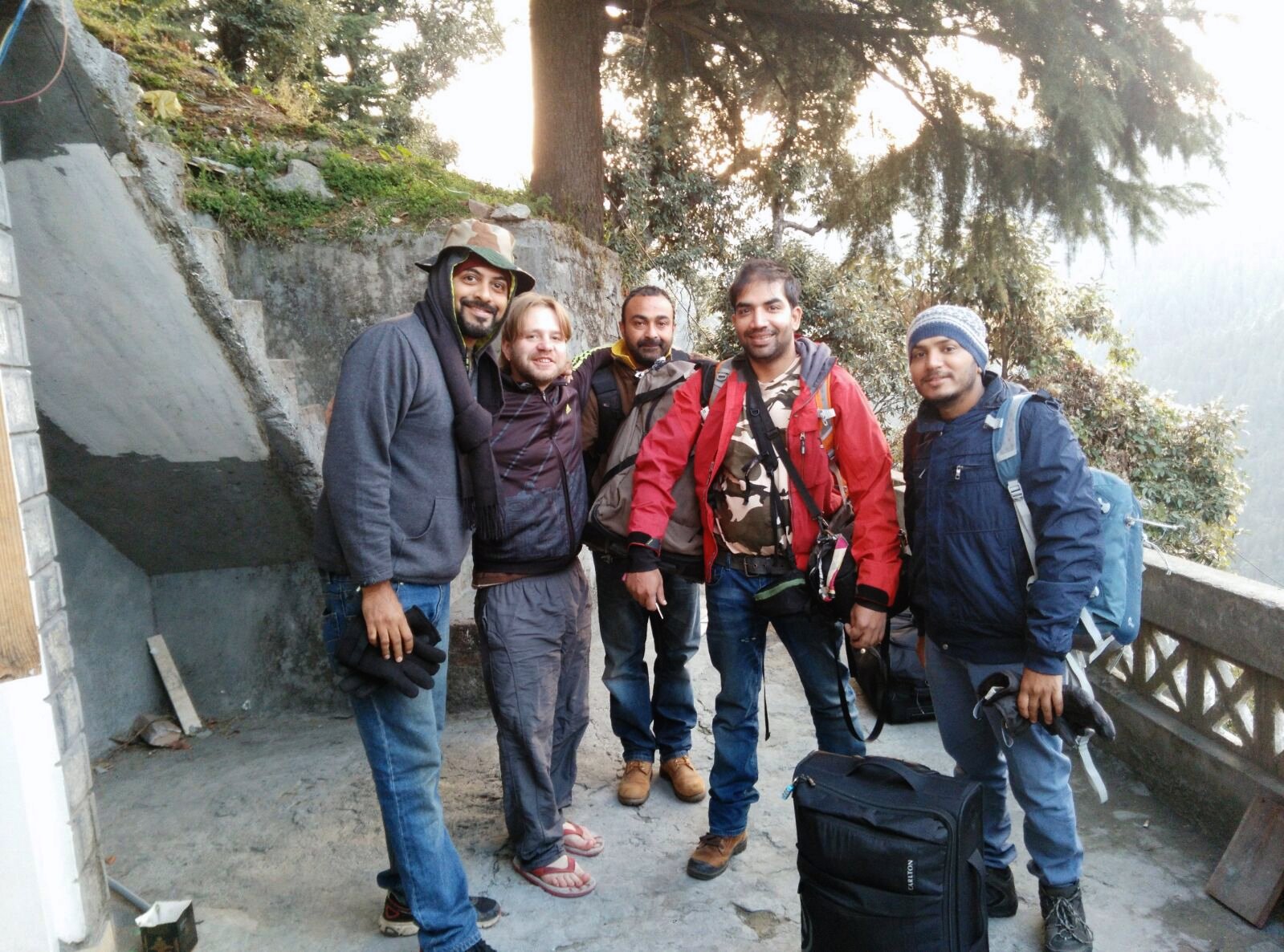 The crew, on location. â€” Dalhousie, Himachal Pradesh